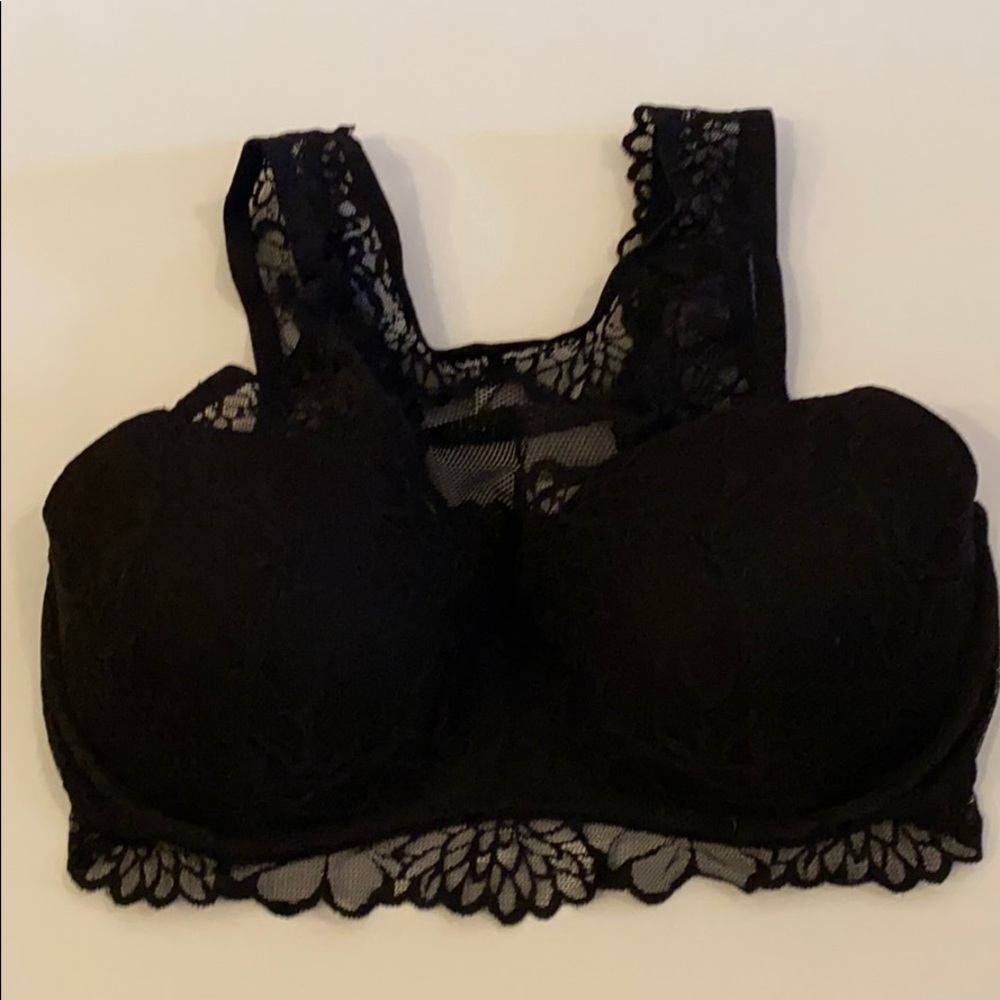 VS Pink lace push up high neck bralette